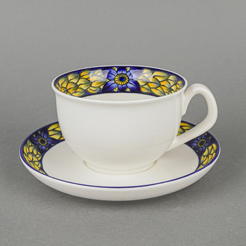 ROYAL COPENHAGEN Blue Pheasant Cup & Saucers Set of 5