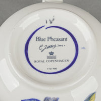 ROYAL COPENHAGEN Blue Pheasant Mugs Set of 4