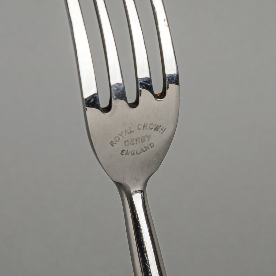 ROYAL CROWN DERBY Mikado Ceramic Handle Stainless Steel Forks Set of 5