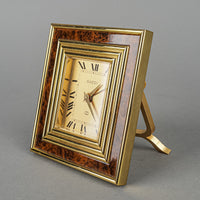 GUCCI Brass Swiss 8 Day Desk Alarm Clock