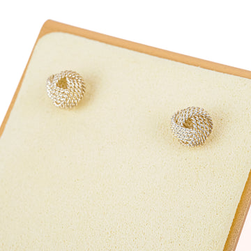 TIFFANY & CO Sterling Silver Tiffany Twist Knot Earrings
