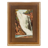 Maxwell Andrew (Canadian 20th C) Waterfall Oil on Board