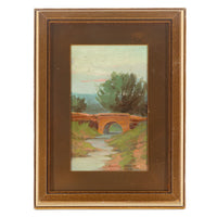 Maxwell Andrew (Canadian 20th C)  Landscape With Creek And Bridge