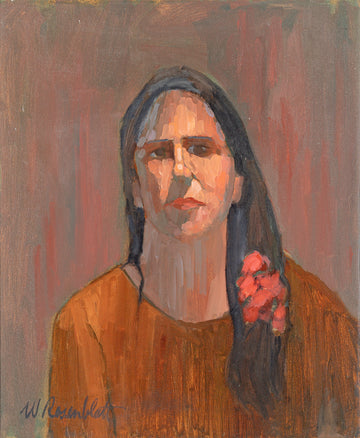 W. Rosenblatt (20th C) Portrait Woman With Flowers In Hair