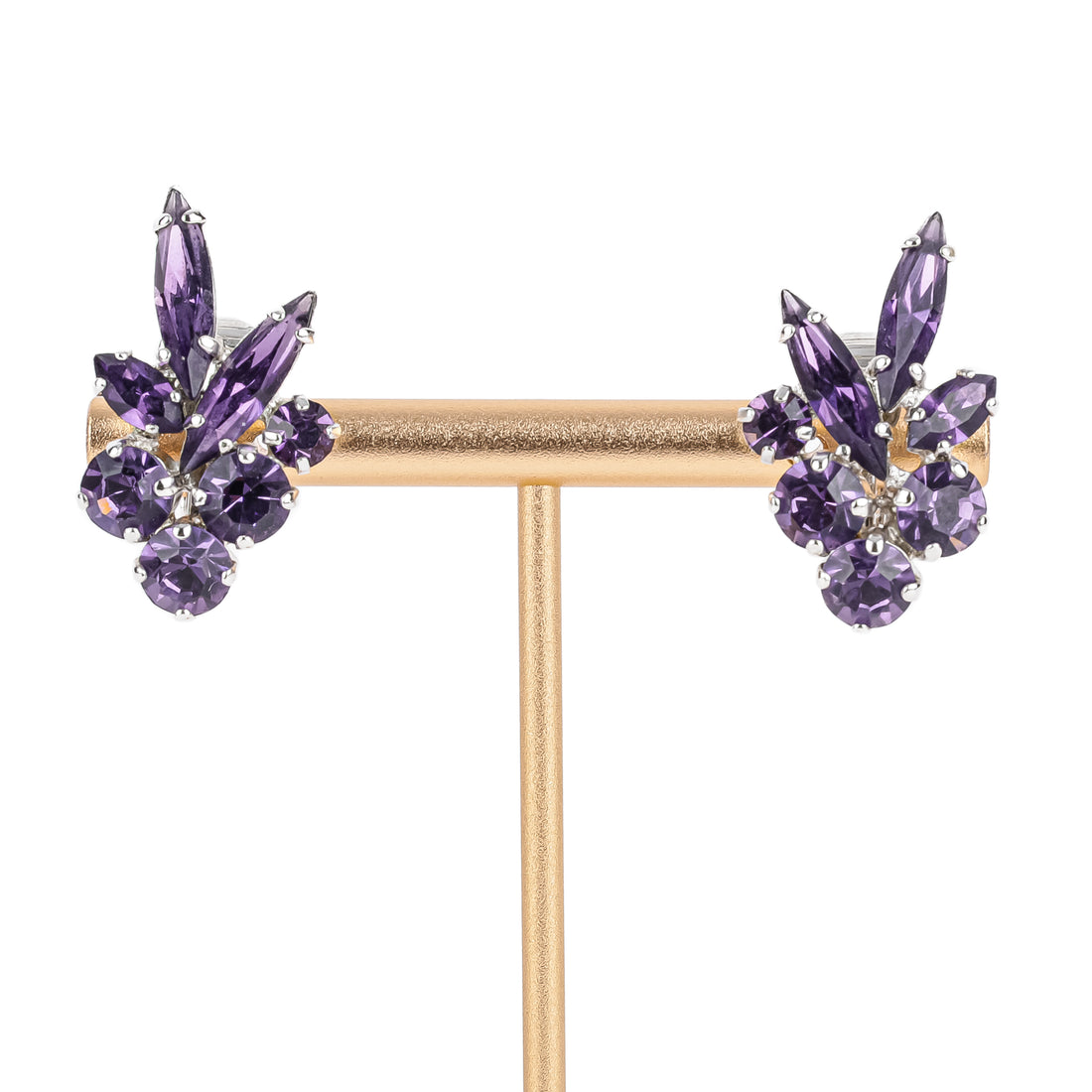 SHERMAN Clips - Purple Rhinestone