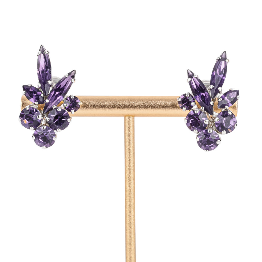 SHERMAN Clips - Purple Rhinestone