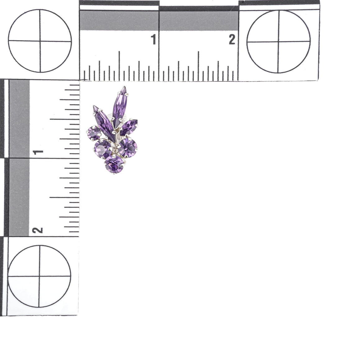 SHERMAN Clips - Purple Rhinestone