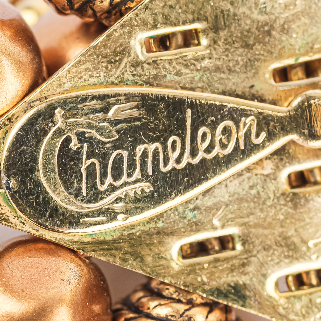 CHAMELEON Bronze Bead Cluster Clips