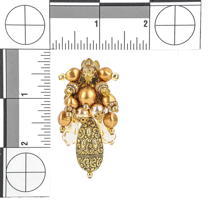 CHAMELEON Bronze Bead Cluster Clips