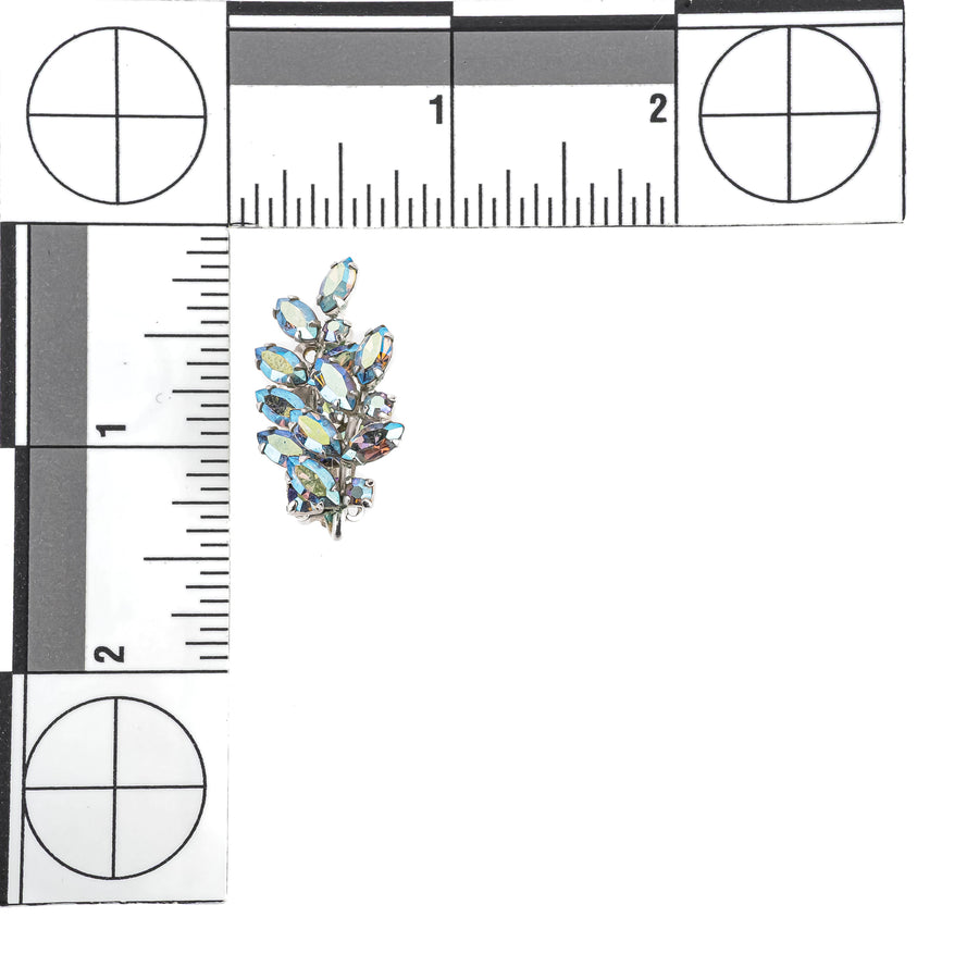 SHERMAN Brooch And Clips Set - Blue Branches