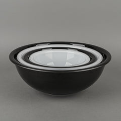 PYREX Black And White Glass Nesting Mixing Bowls Set Of 4
