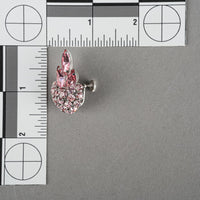 SHERMAN Silver-Tone Pink Rhinestones Earrings