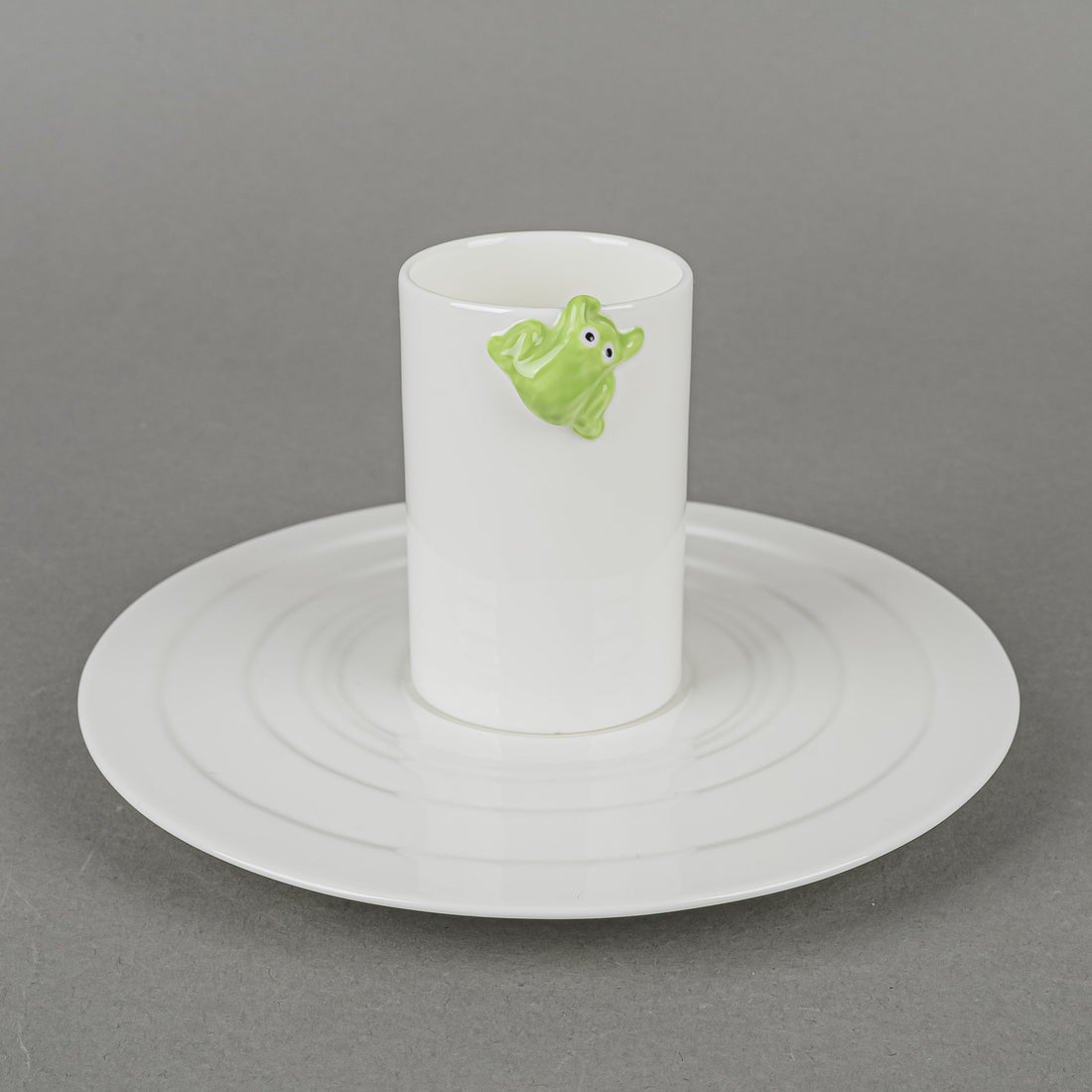 ALESSI Toyo Ito KAERU Espresso Cup & Saucers Set Of 2 - 4 Pieces