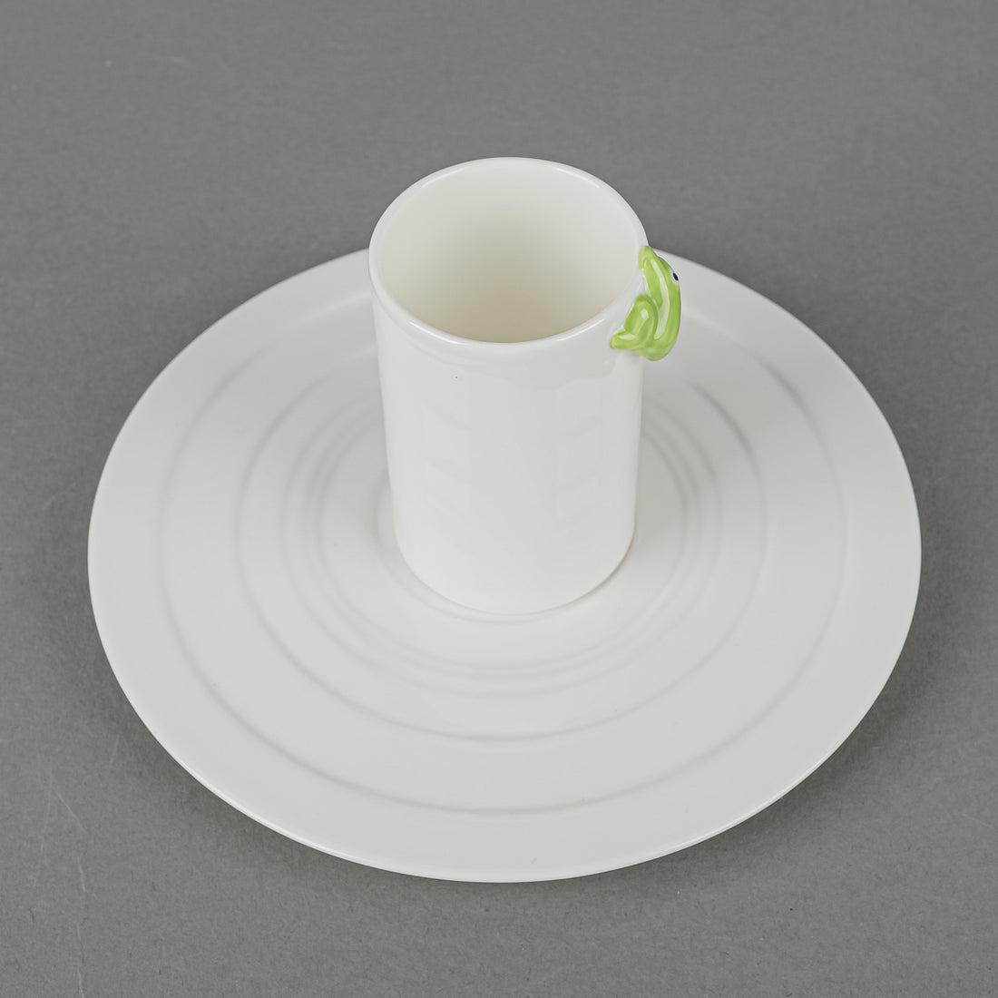ALESSI Toyo Ito KAERU Espresso Cup & Saucers Set Of 2 - 4 Pieces