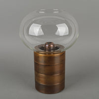 FOHL Germany Mid-Century Modern Spring Loaded Candle Holder With Hurricane