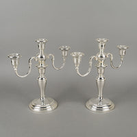BIRKS Sterling 3 Light Convertible Candelabra Set of 2