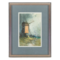 Georges Chavignaud (Canadian  1865-1944) Windmill And Figure