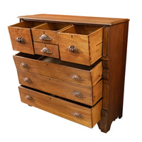 Vintage Walnut Empire Style Moustache Dresser