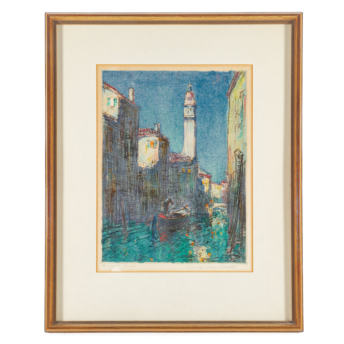 Manly E. MacDonald (Canadian 1889-1971) "Moonlight, Venice"