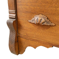 Vintage Walnut Empire Style Moustache Dresser