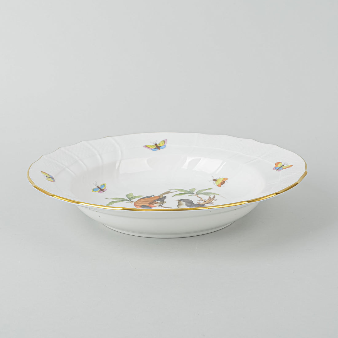 HEREND Rothchild Bird Soup Plates 1501 Set Of 6