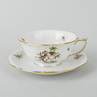 HEREND Rothchild Bird Cup & Saucer 734