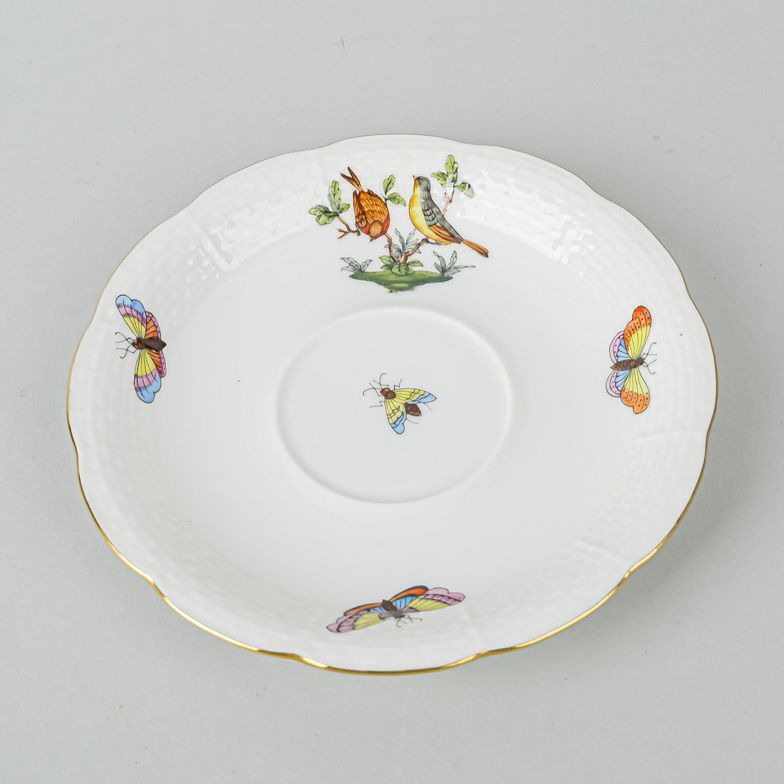 HEREND Rothchild Bird Cup & Saucer 734