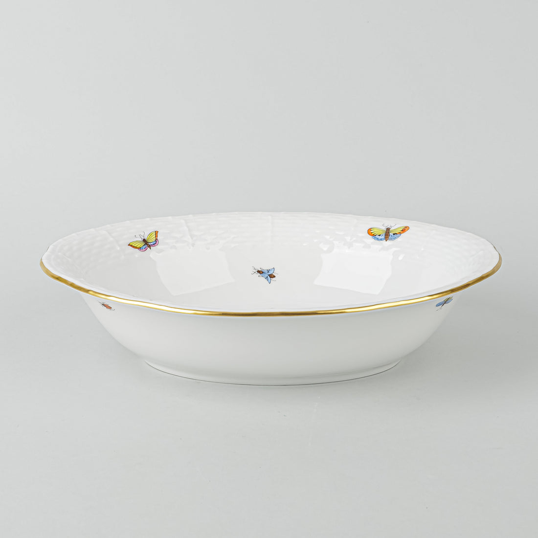 HEREND Rothchild Bird Oval Serving Bowl 381