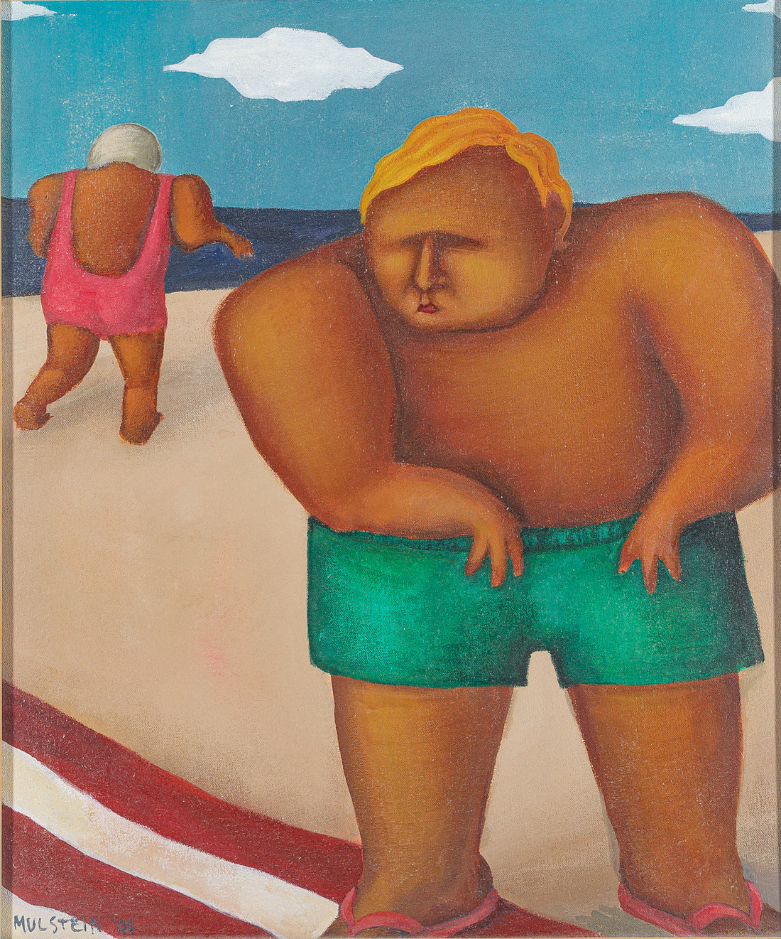 Barbara Mulstein (Canadian 20th C) "Beach Babies"