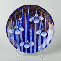 Japanese FUKAKAWA SEIJI       Hand Painted Iris Plate