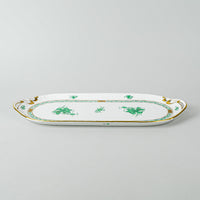 HEREND Chinese Bouquet Green Sandwich Tray 436