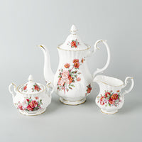 ROYAL ALBERT Centennial Rose Coffee Service 5 Pieces