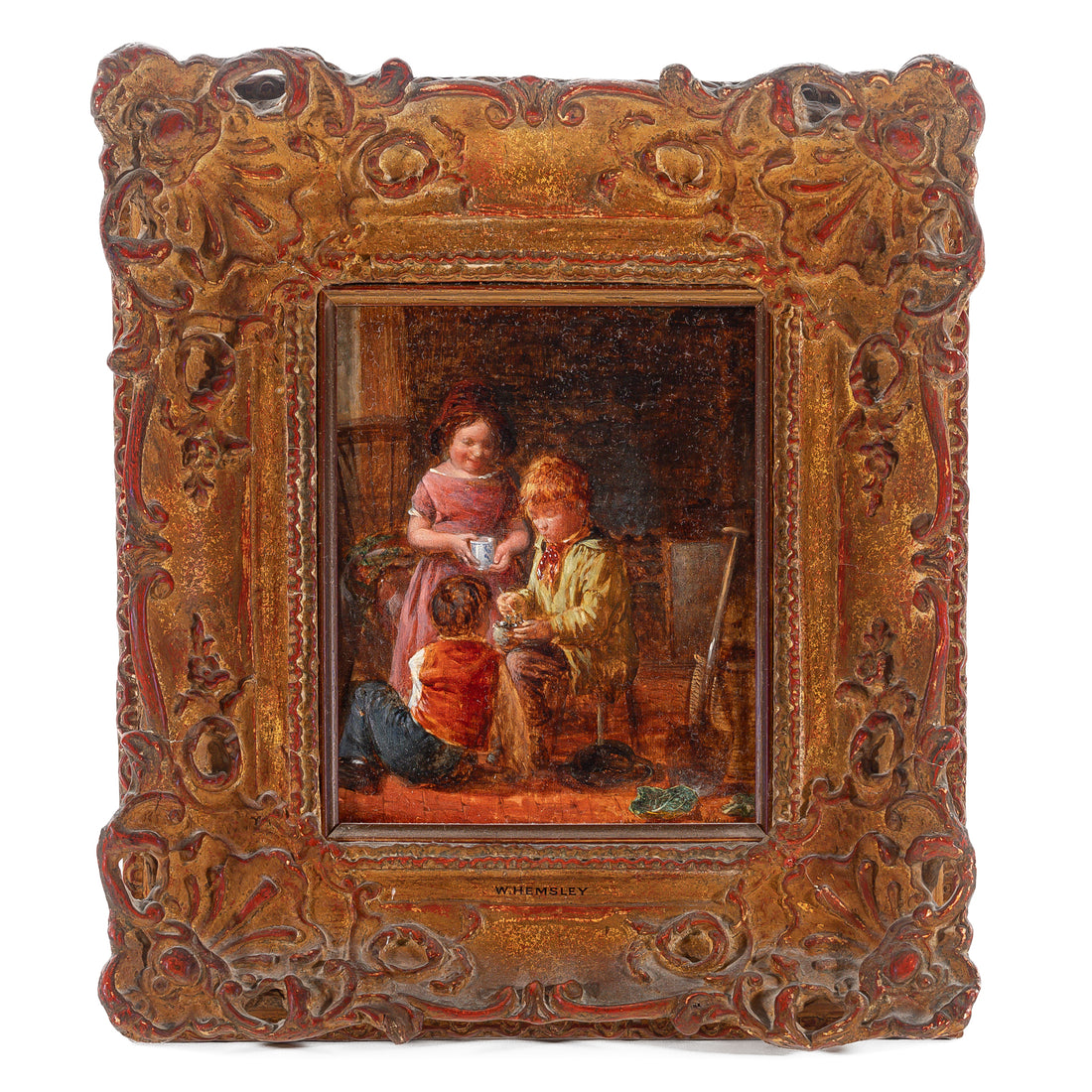 After William Hemsley (British 1809-1906) Three Children