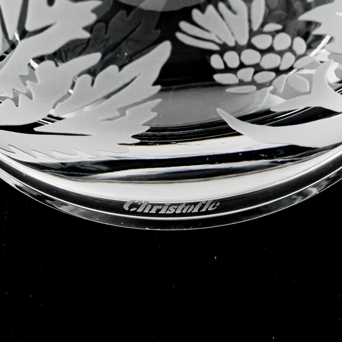 CHRISTOFLE Orangery Frosted Crystal Vase