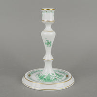 HEREND Indian Basket Green Candlestick 7916