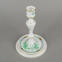 HEREND Indian Basket Green Candlestick 7916