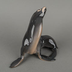BING & GRØNDAHL Figurine Sea Lion Stretching Neck 1733