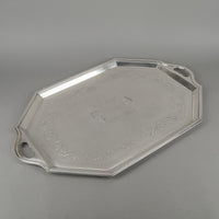 ELLIS-BARKER Silver Plate Engraved Tray