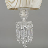 BACCARAT Torch Crystal And Chrome Lamp With Shades - Set Of 2