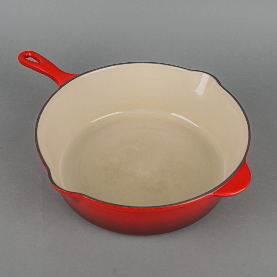 LE CREUSET Enamel Cast Iron Covered Deep Saute Pan 27cm Red