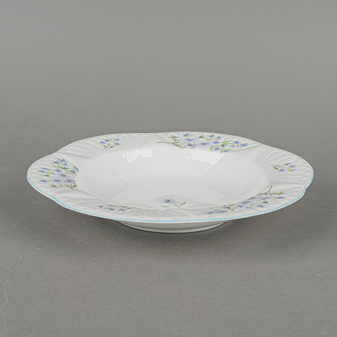 SHELLEY Blue Rock Soup Plates Set Of 6