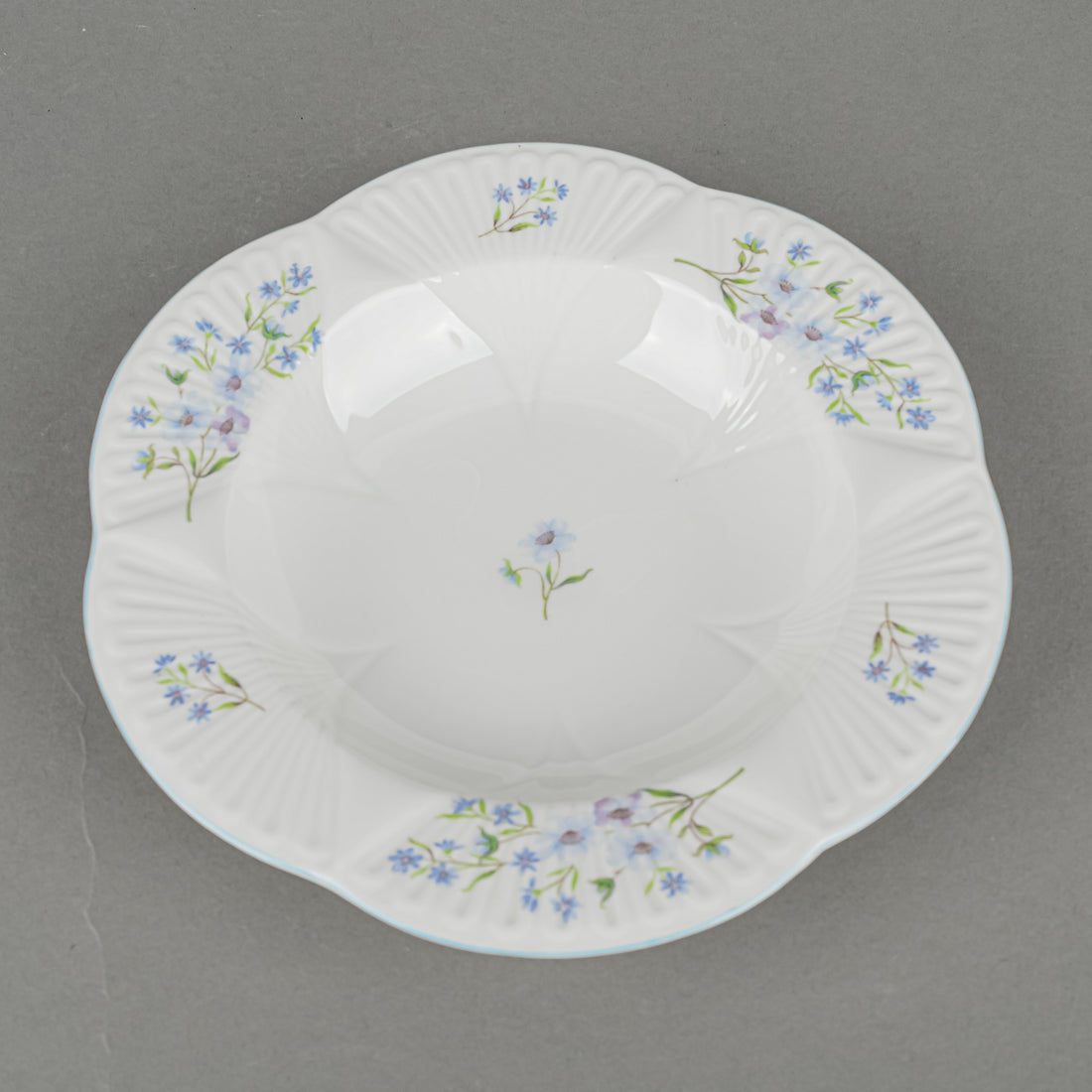 SHELLEY Blue Rock Soup Plates Set Of 6