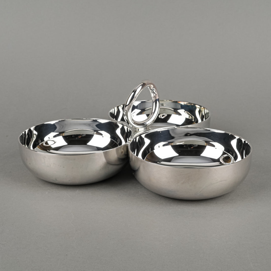 CHRISTOFLE Vertigo Silver Plate Three Section Divided Server