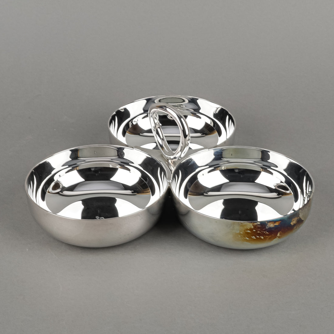 CHRISTOFLE Vertigo Silver Plate Three Section Divided Server