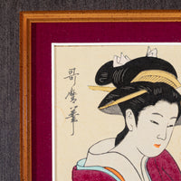After Kitagawa Utamaro (Japanese) Geisha Playing Shamisen