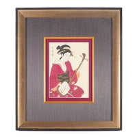 After Kitagawa Utamaro (Japanese) Geisha Playing Shamisen