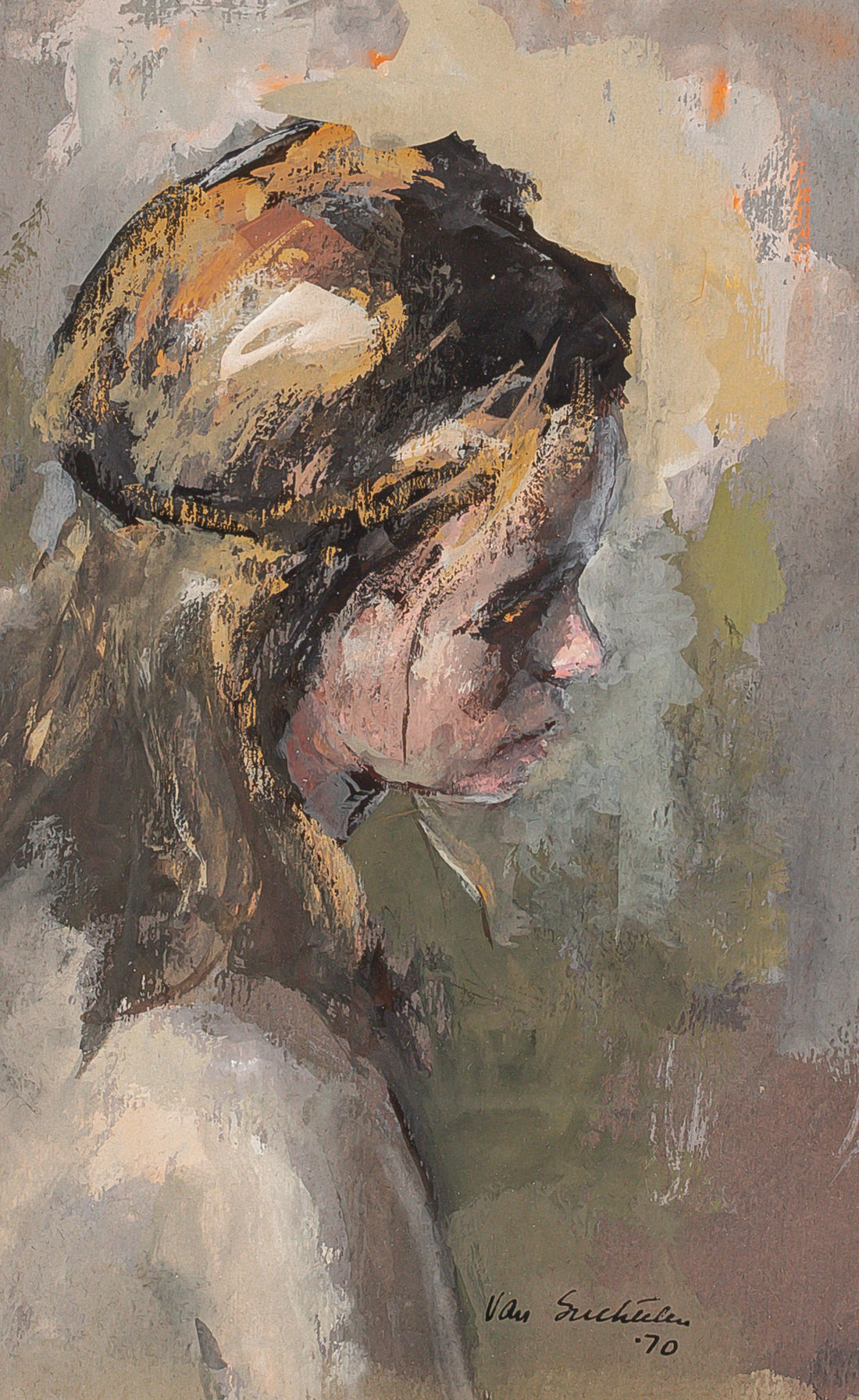 Con Van Suchtelen (Canadian 1920) Portrait of Young Girl