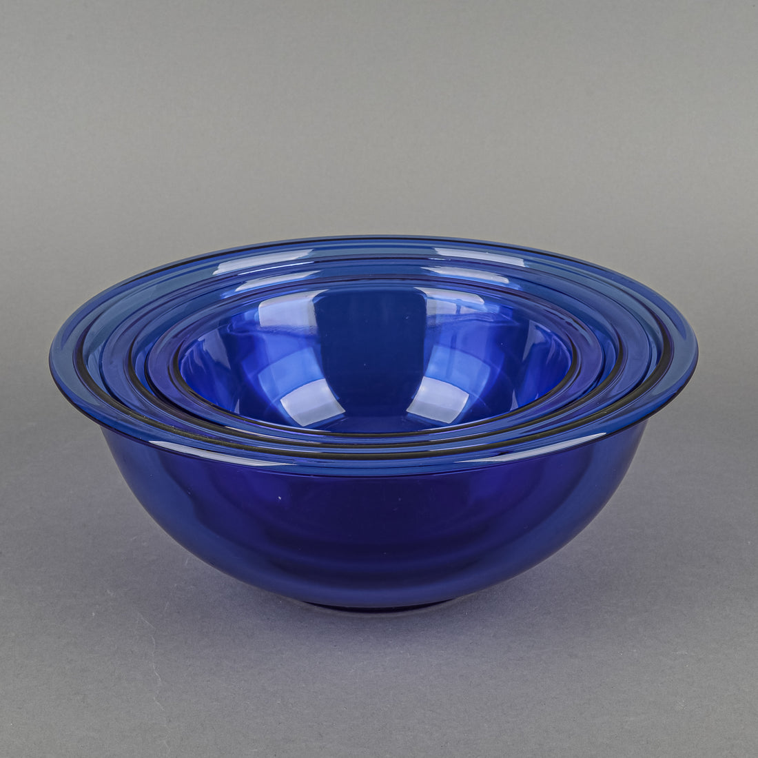PYREX Blue Glass Nesting Mixing Bowls Set Of 3