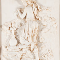 Framed Faux-Marble Bas Relief