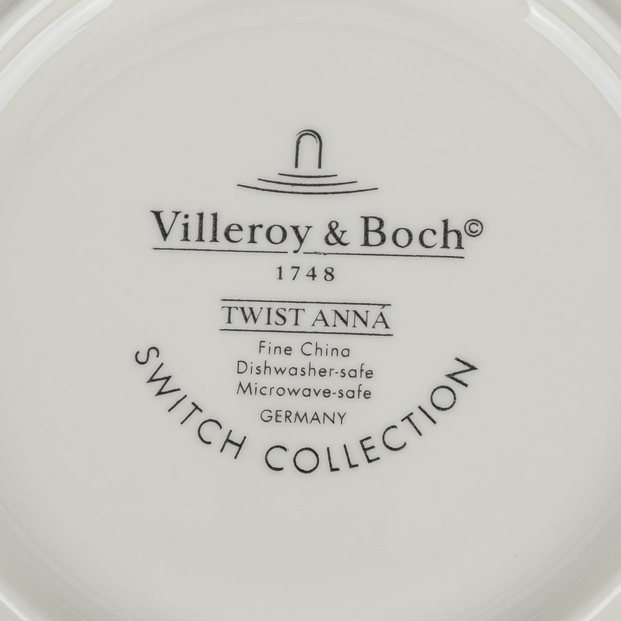 VILLEROY AND BOCH Twist Anna Cup & Saucers Set Of 4 - 8 Pieces